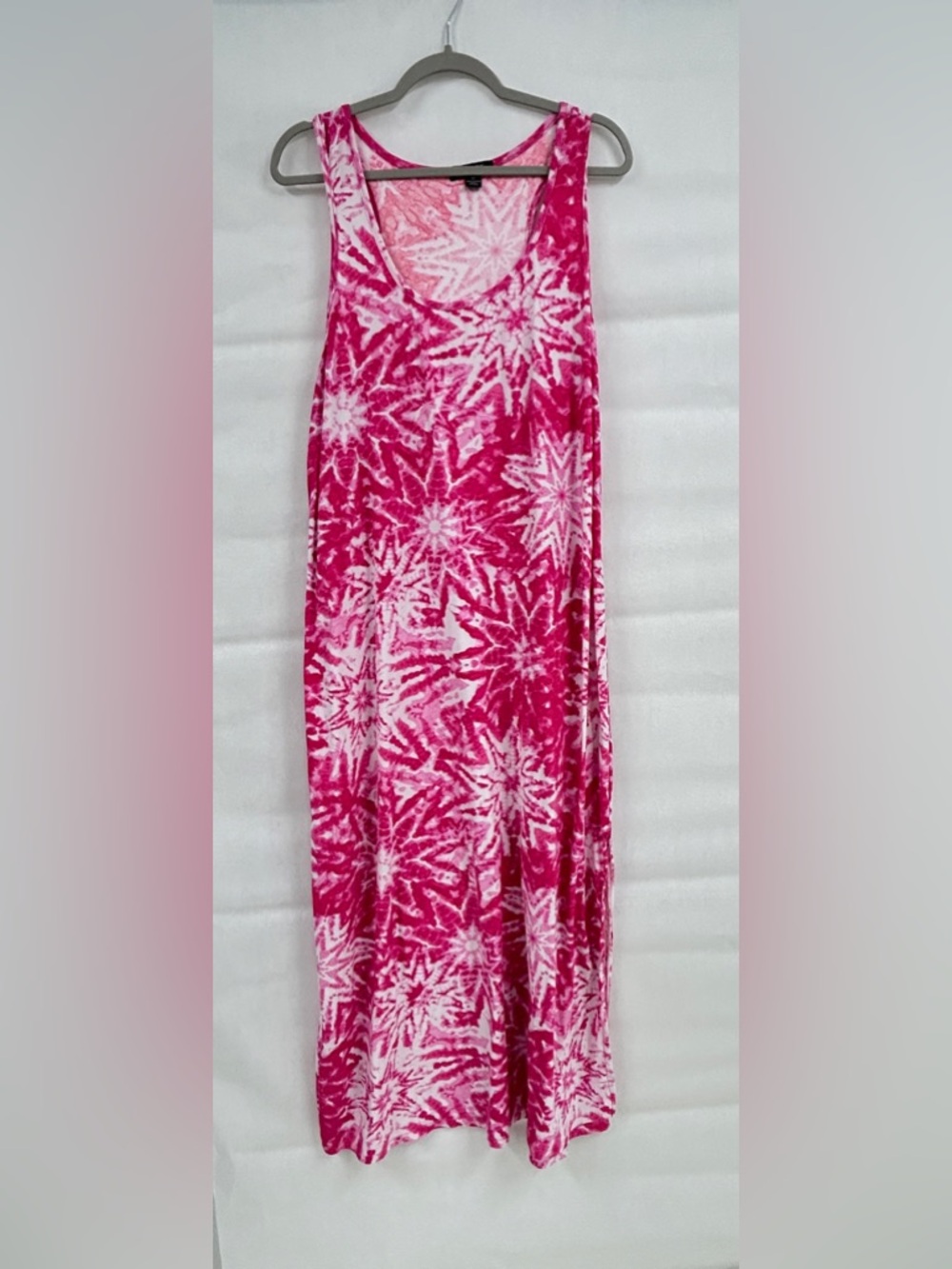 3X Rouge Sleeveless Midi Dress Tie Dye Starburst Boho Casual Lagen Y2K Festival